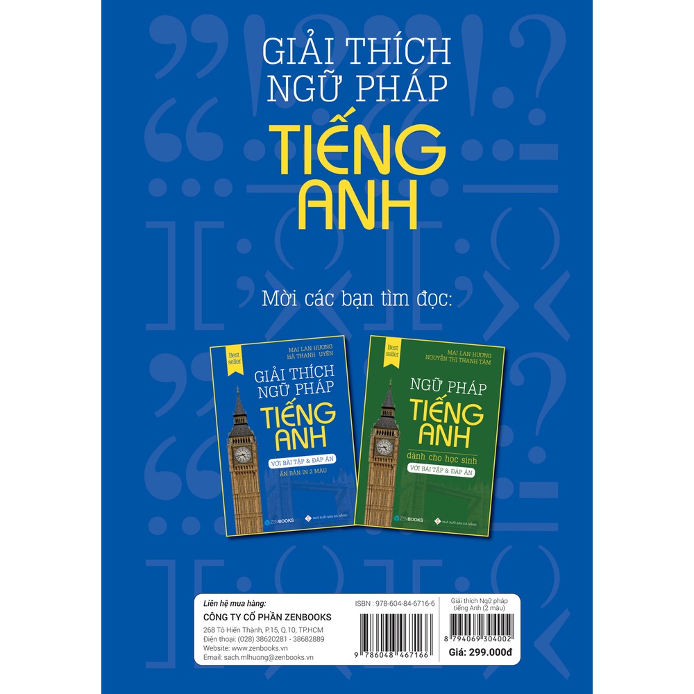 Sách - Giải Thích Ngữ Pháp Tiếng Anh (In 2 Màu) - Mai Lan Hương