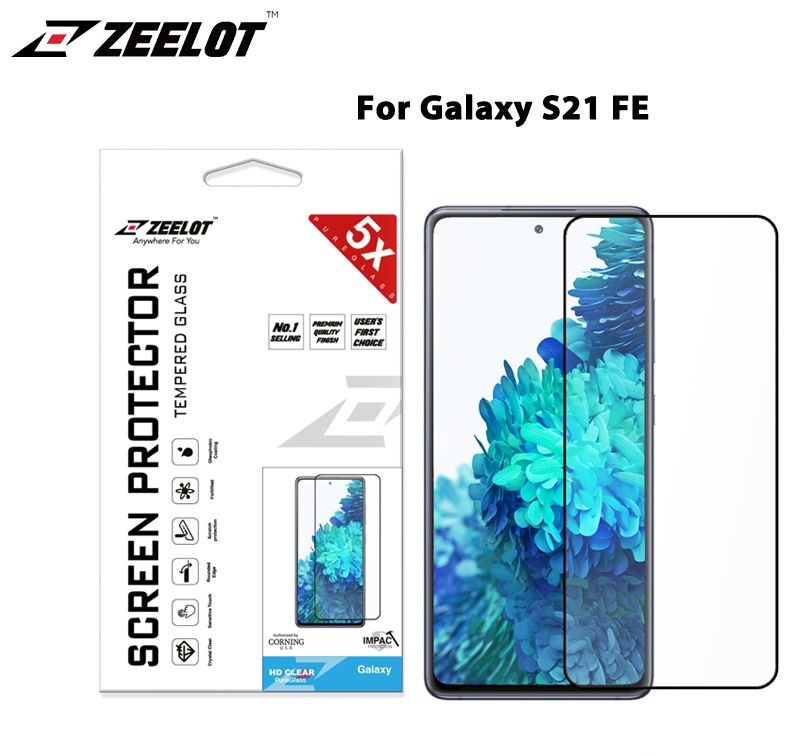 Miếng Dán Cường Lực Dành cho Samsung Galaxy S21 FE  ZEELOT 2.5D HD Clear PureGlass_ Hàng Chính Hãng