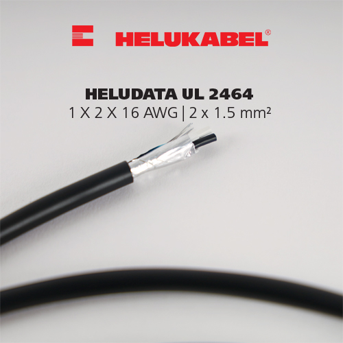 Dây cáp dữ liệu HELUDATA UL 2464 | 1 X 2 X 16 AWG | 2 x 1.5 mm²