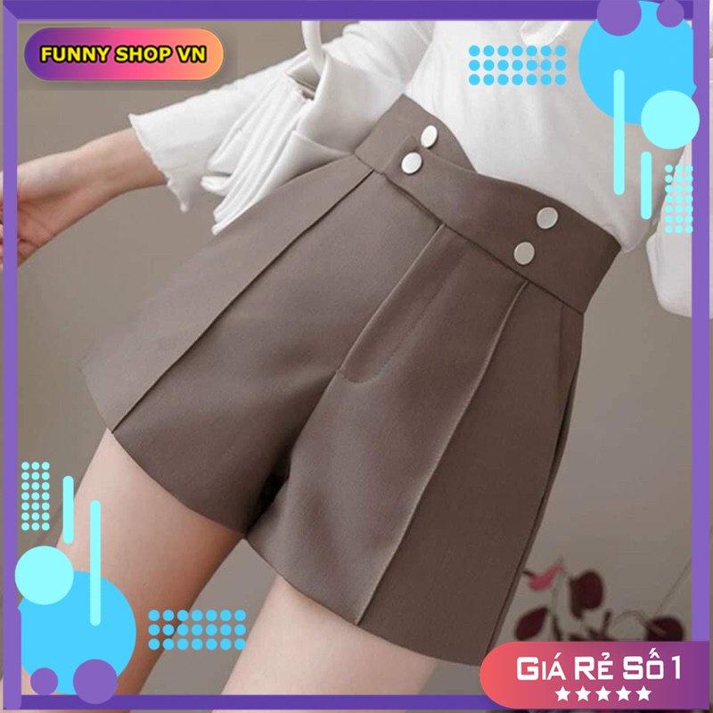 Quần Short Nữ 4 Khuy Cạp Cao Chất Tuyết Mưa Lưng Thun Co Dãn Nhiều Màu