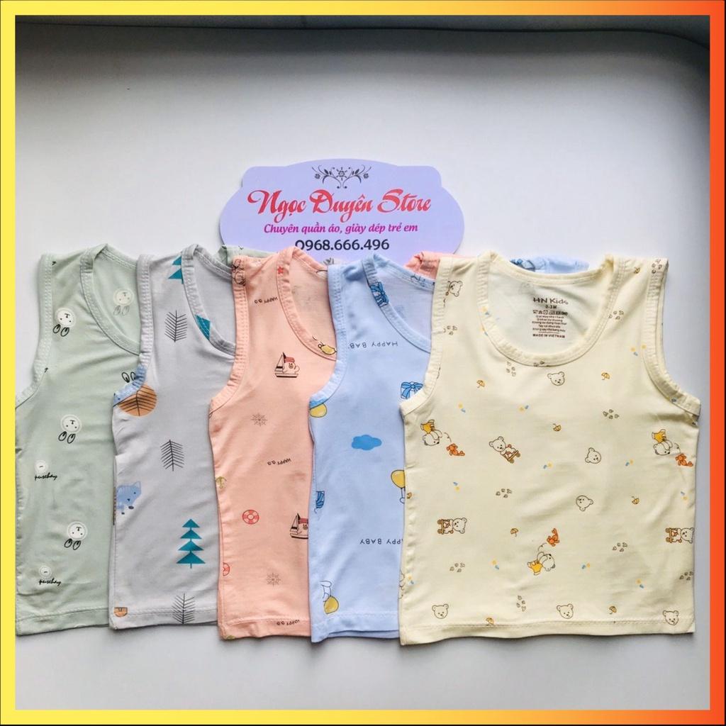 Áo ba lỗ pettit thun lạnh KWOO họa tiết yêu cho bé trai ,bé gái 6-14kg