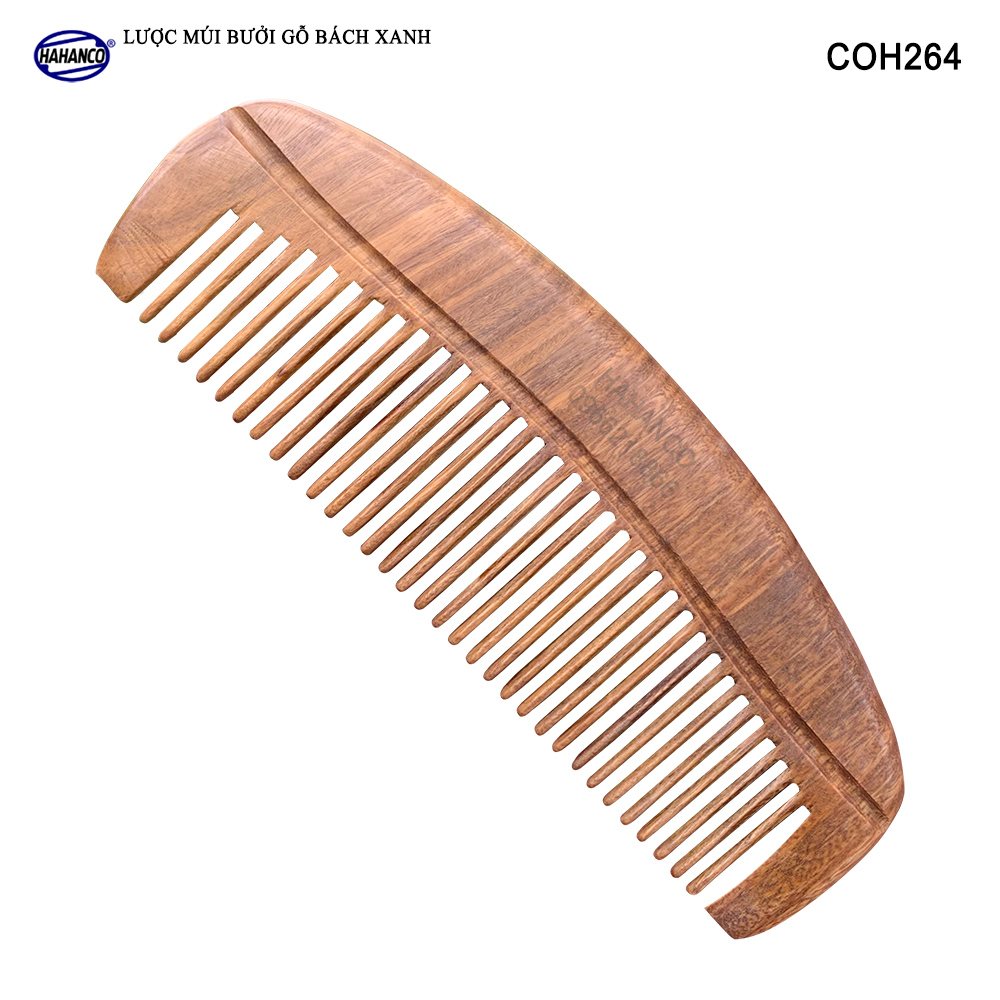 Lược múi bưởi gỗ Bách Xanh có mùi thơm nhẹ (Size: M -14cm) COH264 - Có Thể Bỏ Túi Mang Theo Người  - Chải tóc làm dịu tâm trí