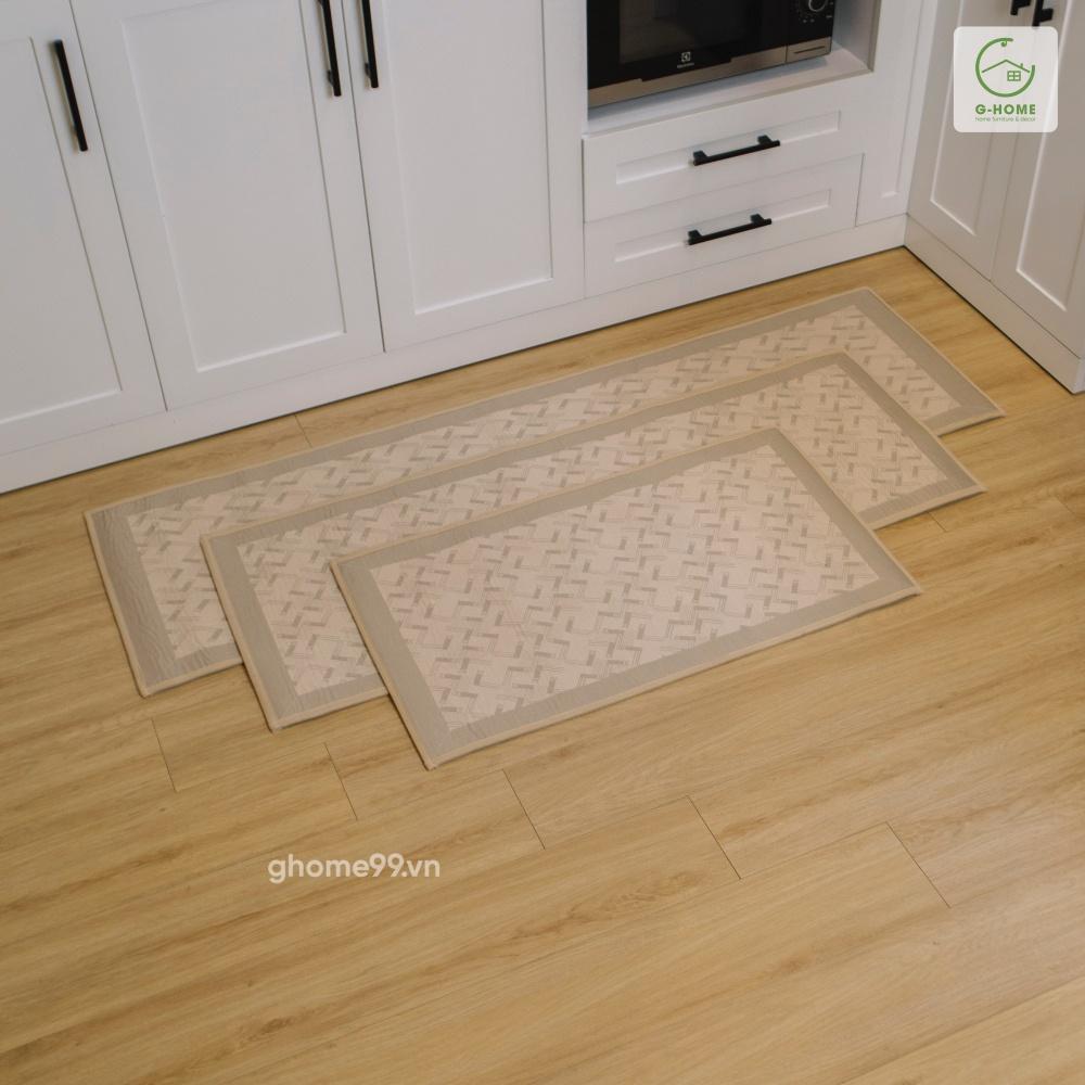 Thảm lau chân nhà bếp cao cấp Ghome, thảm bếp sợi dệt 3D 3 lớp chống trơn trượt thấm hút nước tốt TB21M2