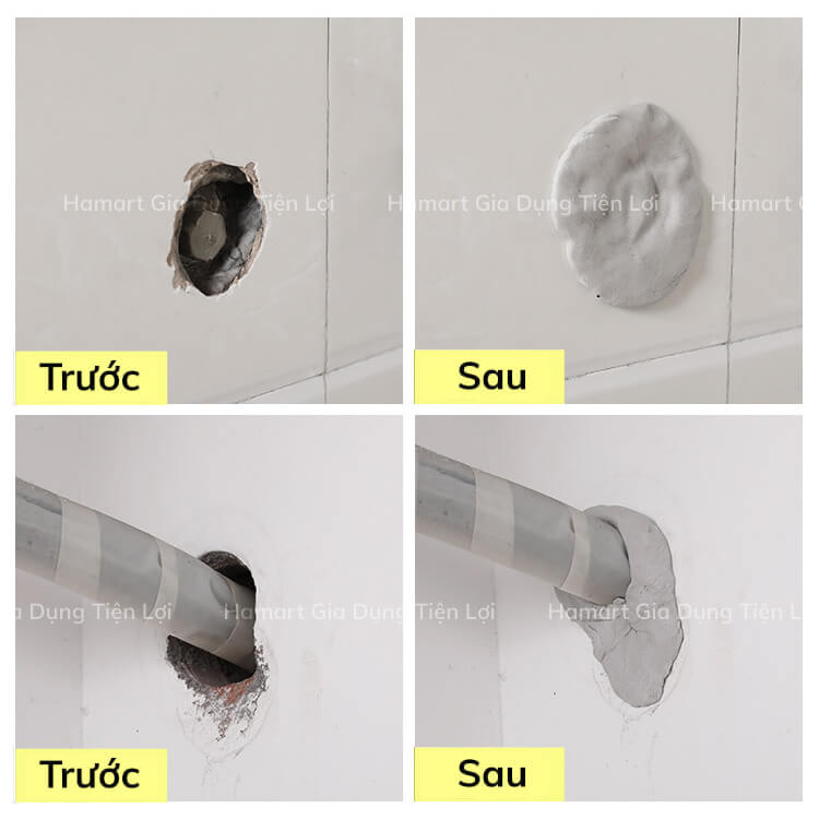 Keo Vá Trám Tường Đa Năng Che Vết Nứt Sửa Chữa Tường Nhà Hiệu Quả Kèm Đầu Nối &amp; Dụng Cụ Trám