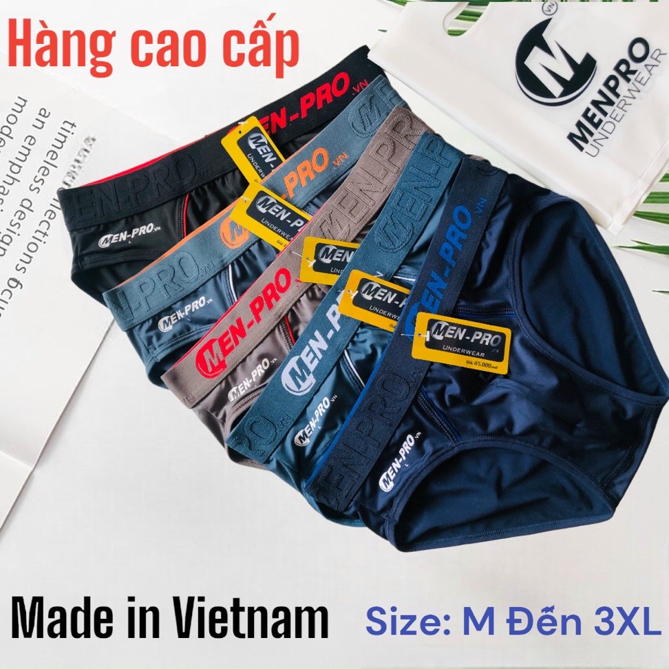 Combo 5 Quần Lót Nam Thun Lạnh Lưng To Menpro MP1 – Hàng Cao Cấp