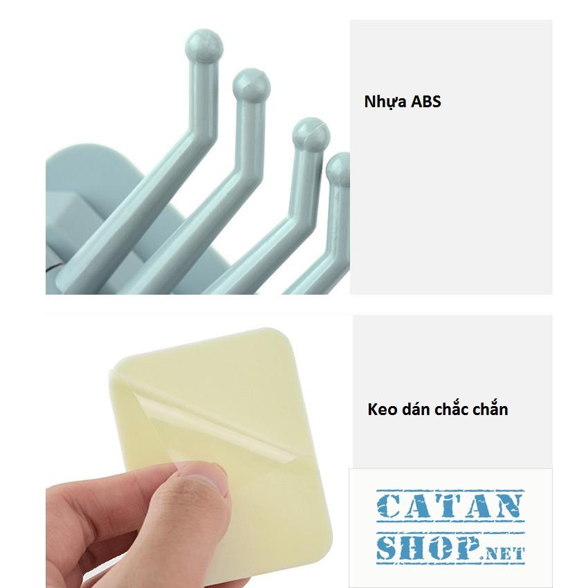 Combo 4 Móc treo chìa khóa dán tường, tủ quần áo, nhà bếp có 4 móc chịu lực xoay 180 GD172