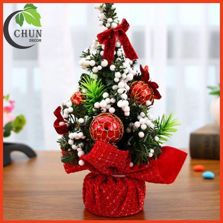 Cây thông noel để bàn cao 20cm trang trí bàn làm việc, giá sách, kệ tủ, làm quà tặng