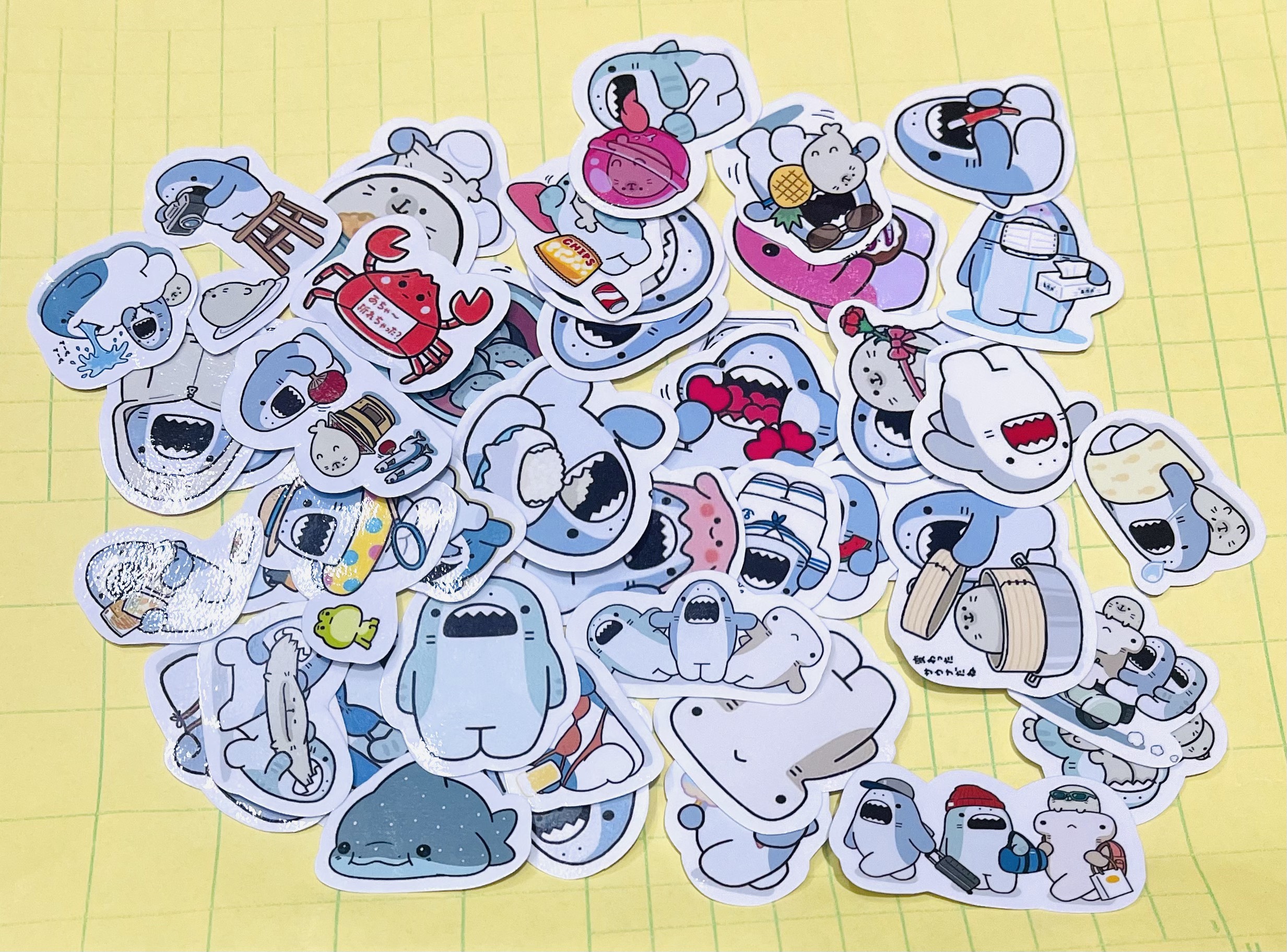 Sticker samezu shark set 30