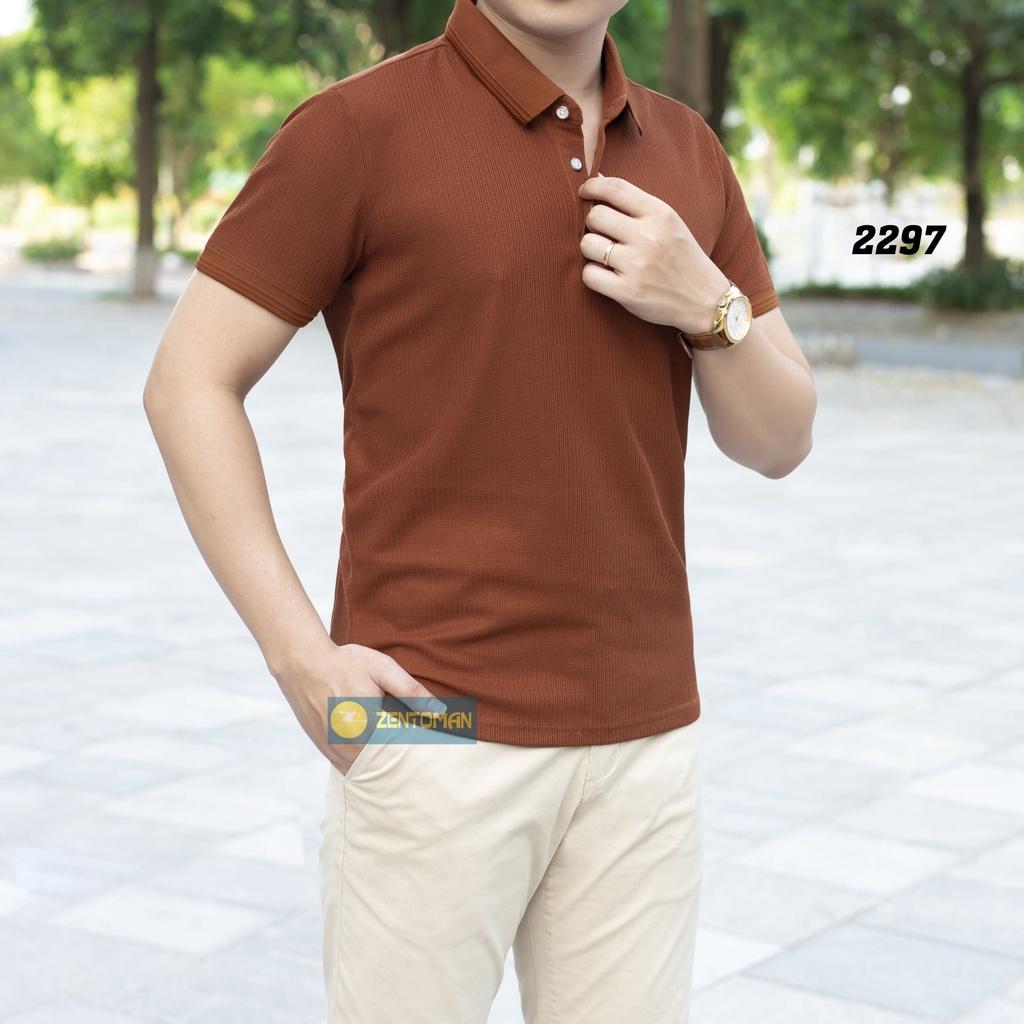 Áo polo nam trơn ZENTOMAN tay ngắn cổ bẻ cotton thun mềm co giãn