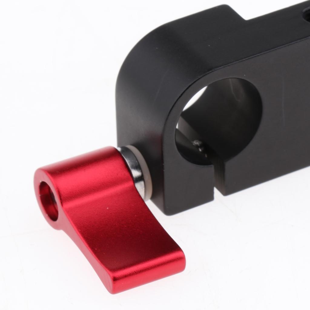 1/4" M5 Screw Thread Rod Clamp Rail Block for 15mm Rod DSLR Rig Rail System