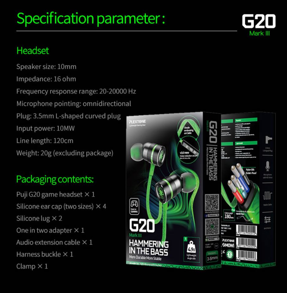 Tai Nghe Gaming Có Mic Plextone G20 New Edition - Hàng Chính Hãng