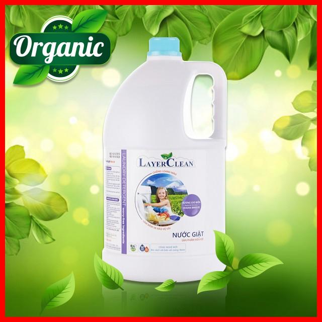 Nước Giặt Hữ Cơ Hương Gió Biển 5L Organic Layer Clean Không Chứa Hóa Chất An Toàn Cho Da