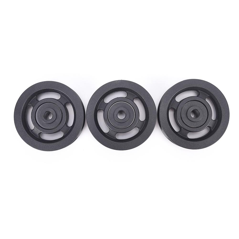 1PC Bán buôn phổ quát có đường kính 90mm Nylon Buồn xáo Pulley WHEEL CLUCE Thiết bị tập thể dục Phần thiết bị tập thể dục