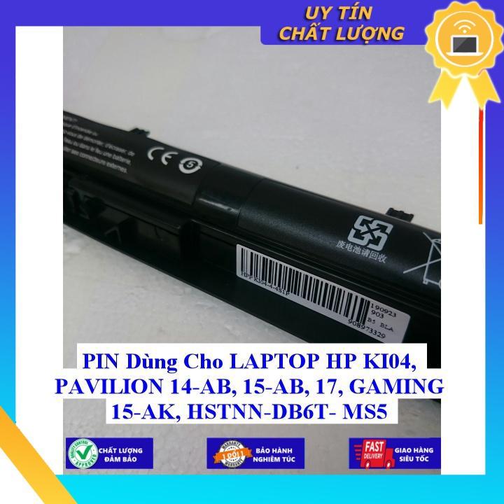 PIN Dùng Cho LAPTOP HP KI04 PAVILION 14-AB 15-AB 17 GAMING 15-AK HSTNN - DB6T- MS5 - Hàng Nhập Khẩu  MIBAT148