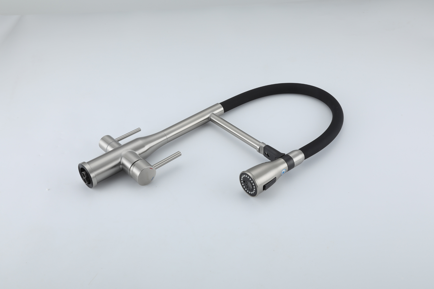 VÒI BẾP CAO CẤP 3 ĐƯỜNG NƯỚC TÍCH HỢP RO NHẬP KHẨU NGA GAPPO G4399-75 CẦN MỀM ĐẦU CHỤM LOE MÀU INOX - HÀNG CHÍNH HÃNG