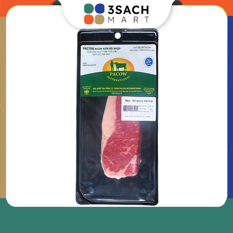Thịt thăn bò Úc Pacow - gói 250gr - Sản xuất và bảo quản theo công nghệ Úc.
