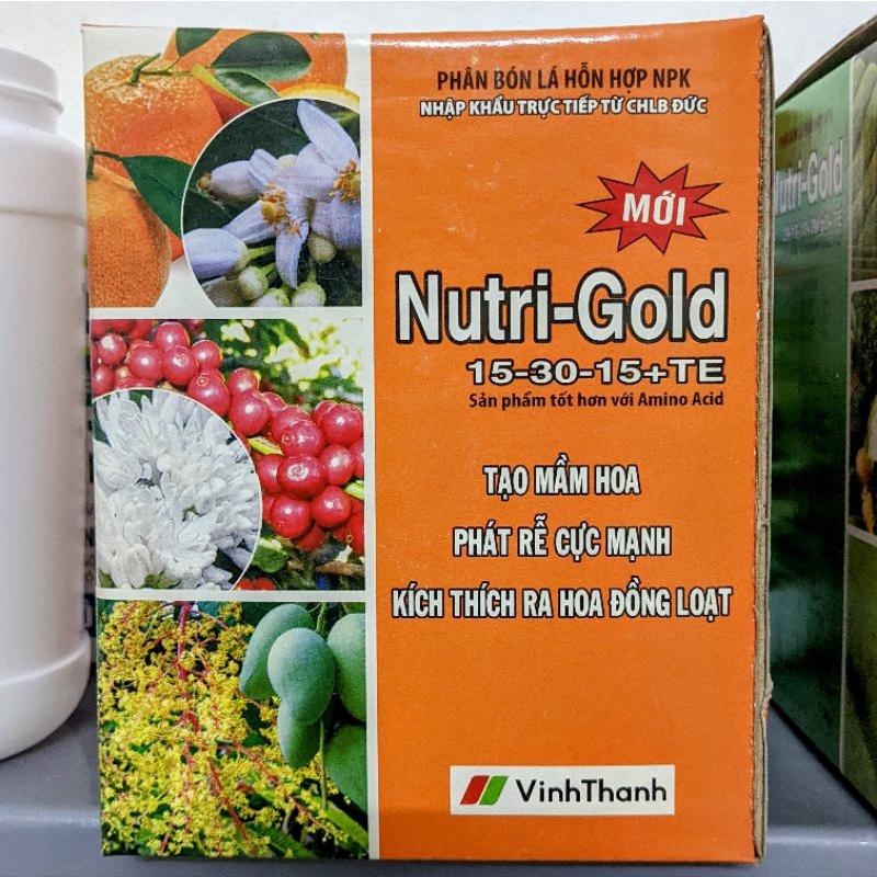 Phân bón Nutri Gold 15-30-15 . Tạo mầm hoa, kích ra hoa đồng loạt, ra rễ mạnh