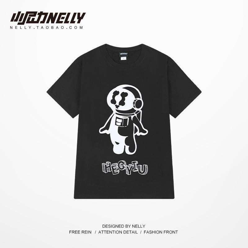 Áo T-shirt Nelly Heybig Phong Cách Hồng Kông Áo Nam Nam Tay Ngắn Thời Trang Mùa Hè