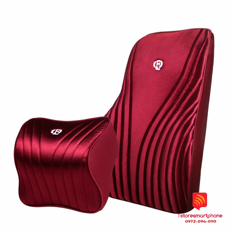 Bộ gối tựa đầu, tựa lưng EMBRACE LUXURY SATIN SILK siêu cao cấp cho ô tô xe hơi