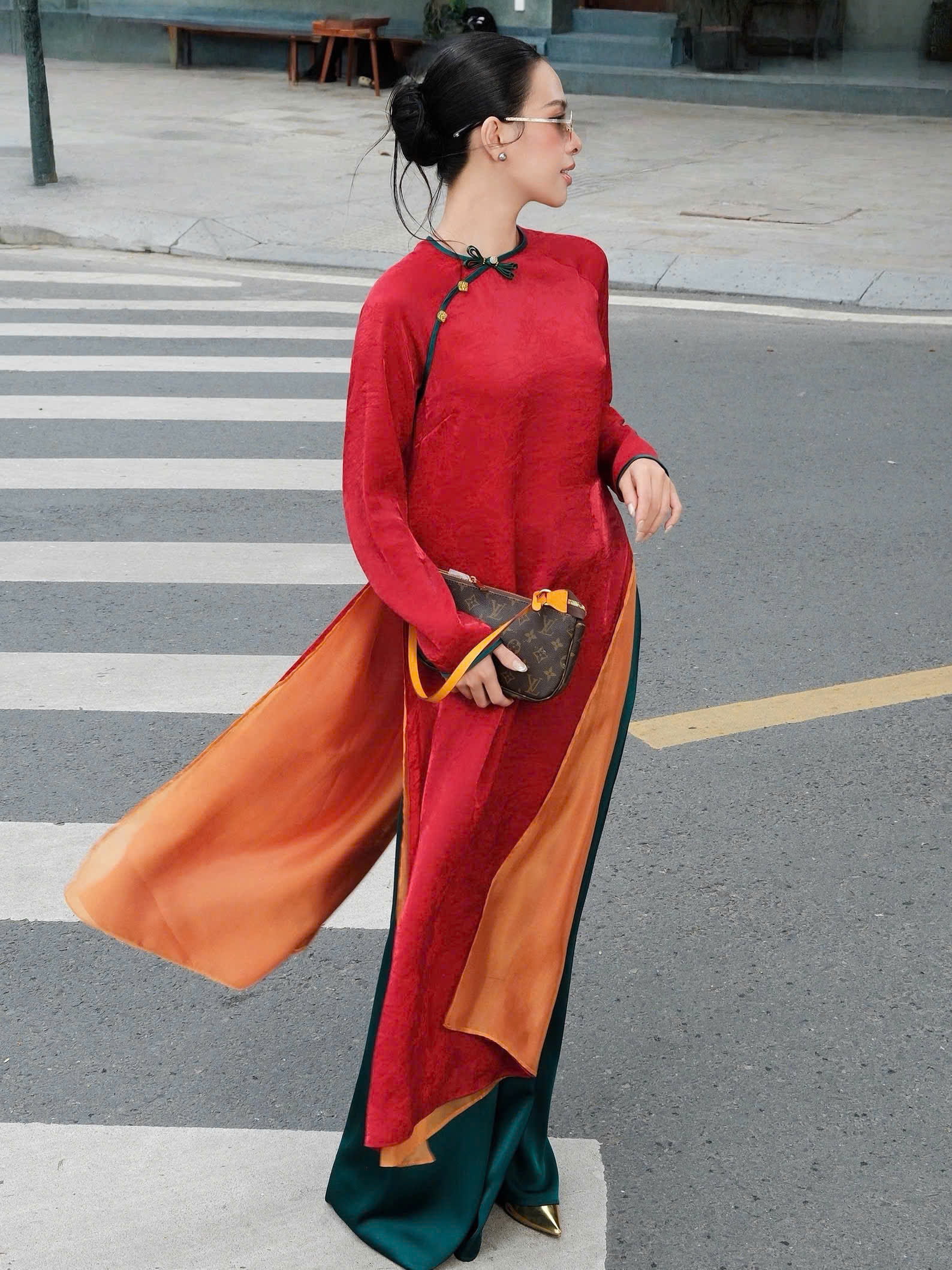 Áo dài Diên Nguyệt NGADO , áo dài Tết , áo dài cách tân , áo dài truyền thống