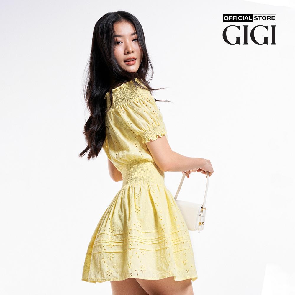 GIGI - Đầm trễ vai mini tay ngắn trẻ trung G2101D231106