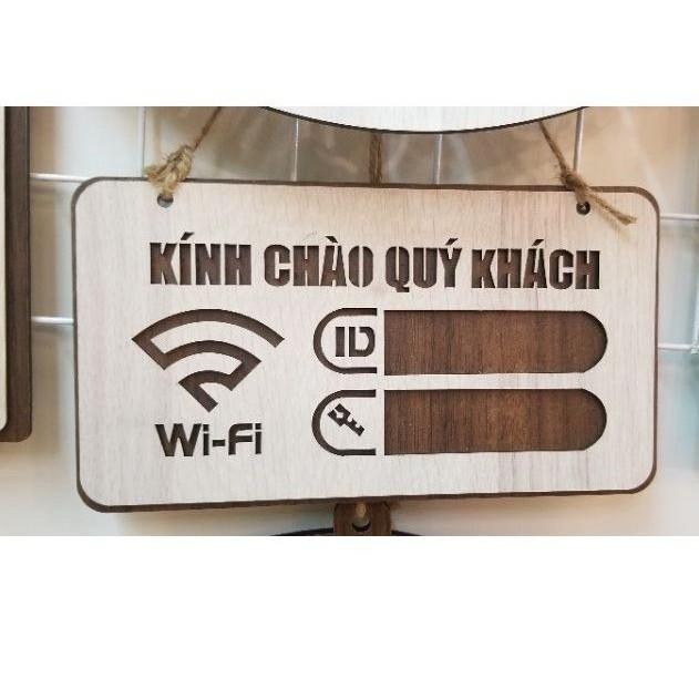 Bảng Thông Tin Wifi Bằng Gỗ Decor Shop, Cửa Hàng
