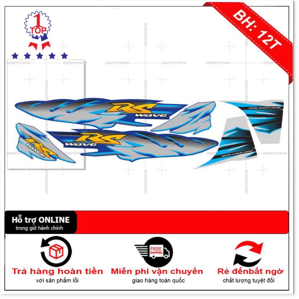 Tem rời dành cho wave RS 2017 2020 xanh