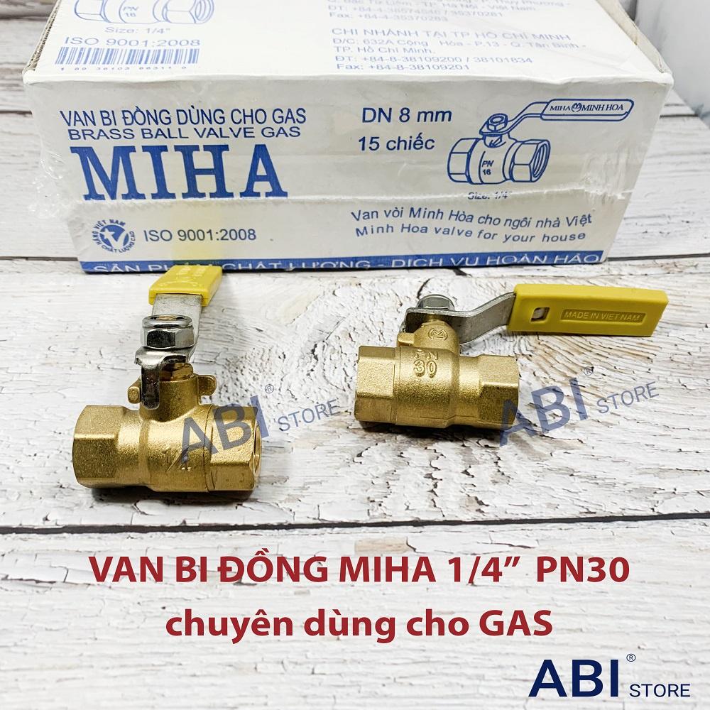 Van bi đồng tay gạt Miha dn8 PN30 chuyên dùng cho GAS