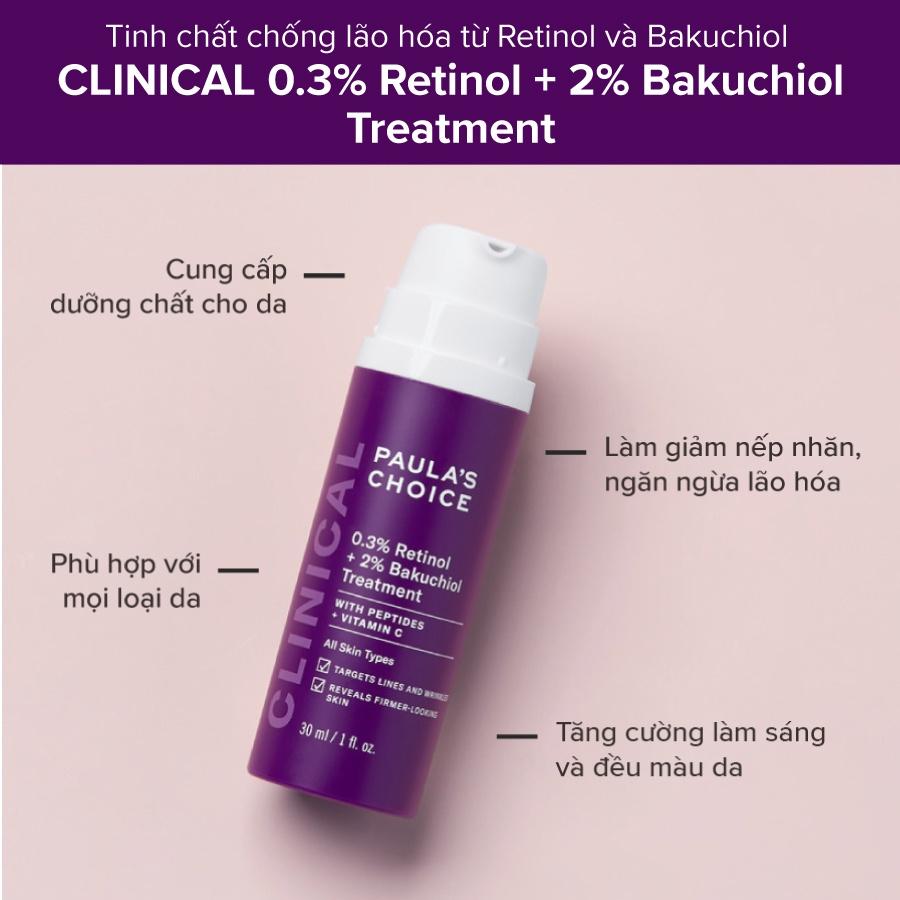 Tinh Chất Chống Lão Hóa Paula's Choice Chứa 0.3% Retinol + 2% Bakuchiol Treatment  (Mã 8015)
