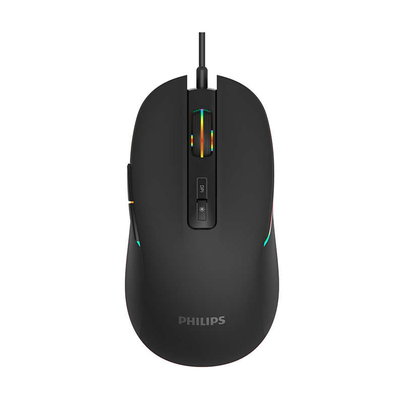 Chuột 7D chuyên game Philips G414 (SPK9414) led RGB - DPI 3700 (đen) HÀNG CHÍNH HÃNG