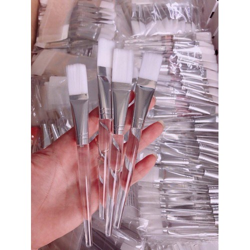 Combo 12 Cọ quét mặt nạ cán trong chắc chắn dùng trong spa