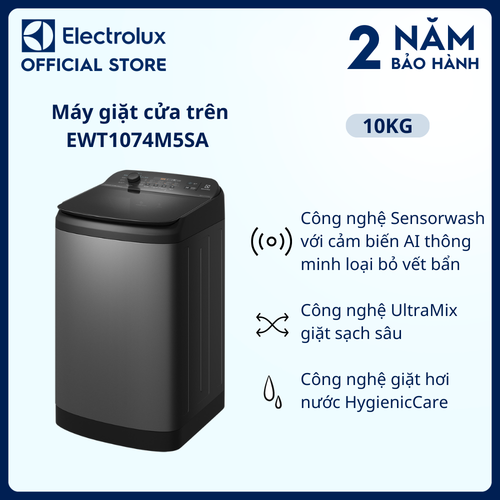Máy giặt cửa trên Electrolux 10kg UltimateCare 500 EWT1074M5SA