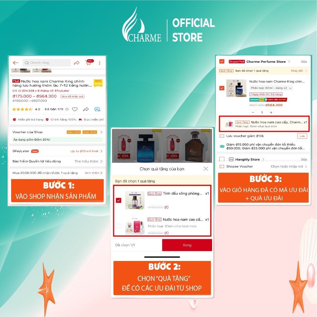 Nước hoa nữ sang trọng, Charme Scandal De Paris, quyến rũ, sang trọng, lưu hương nồng nàn, 100ml
