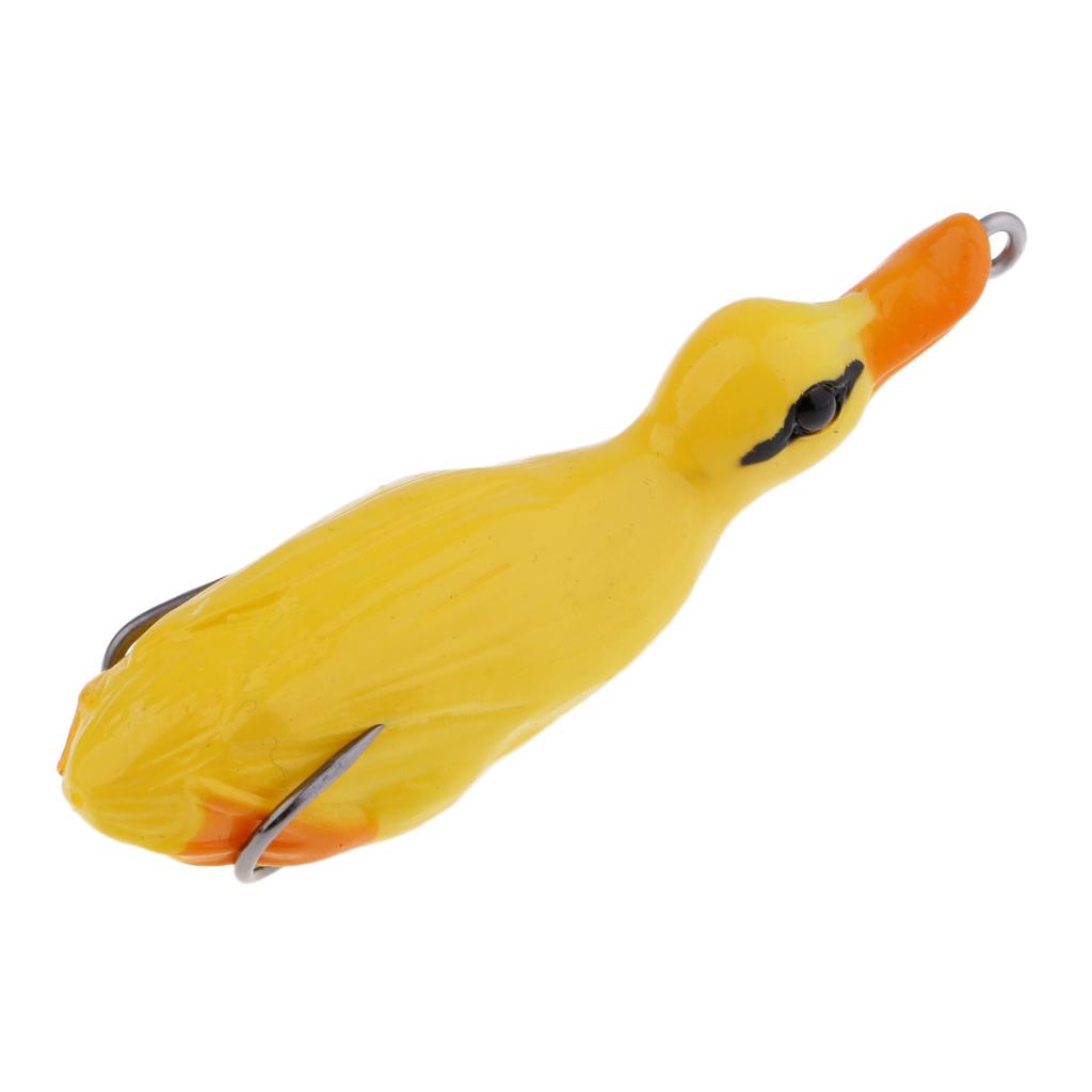 2pcs Duck Design Soft Frog Fishing Lures Artificial Baits Floating Swimbait