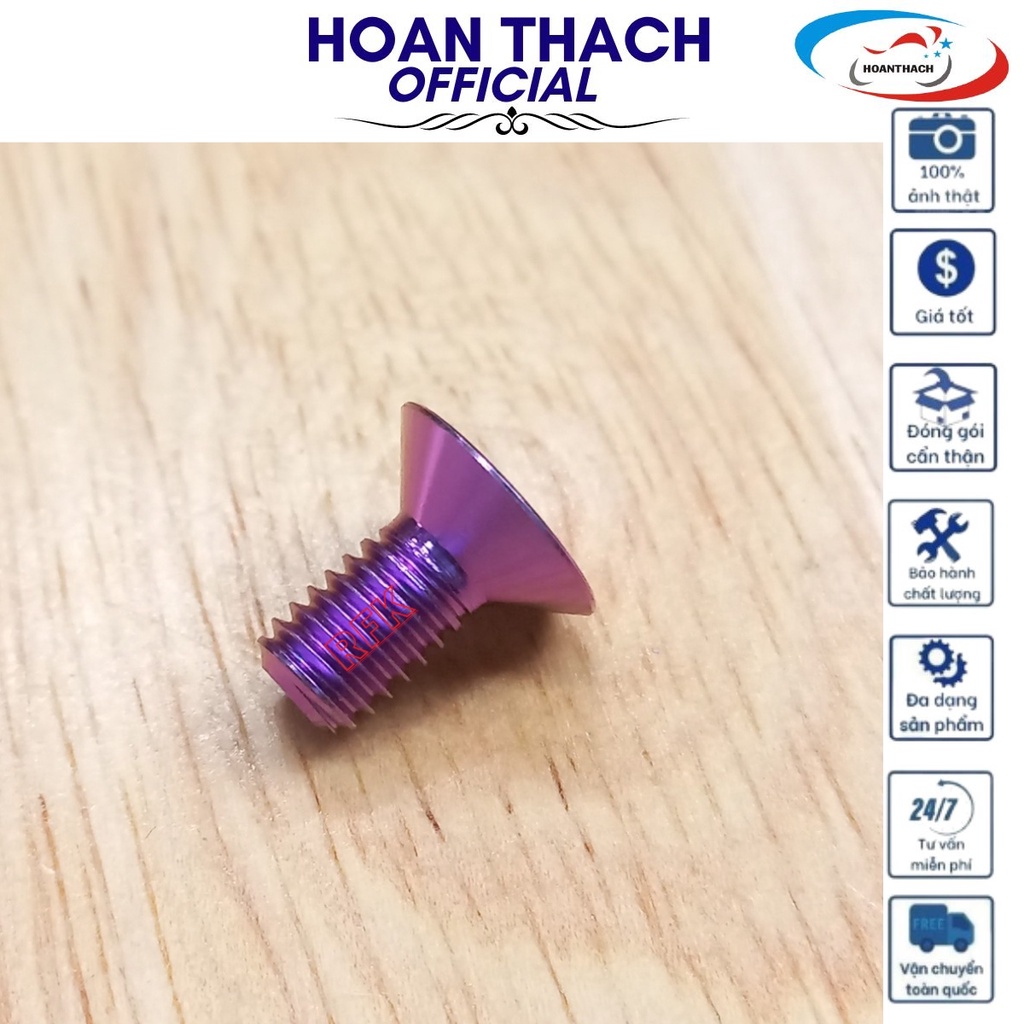 Ốc 6L10 Đầu Âm Xanh Tím Dùng cho nhiều dòng xe  SP016445 (giá 1 con)