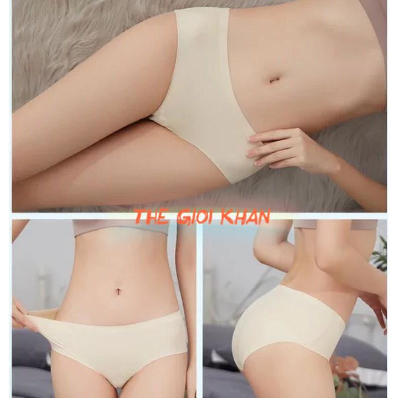 Quần Lót Nữ Đúc Su không đường may thun lạnh có size XXL kháng khuẩn co dãn full size