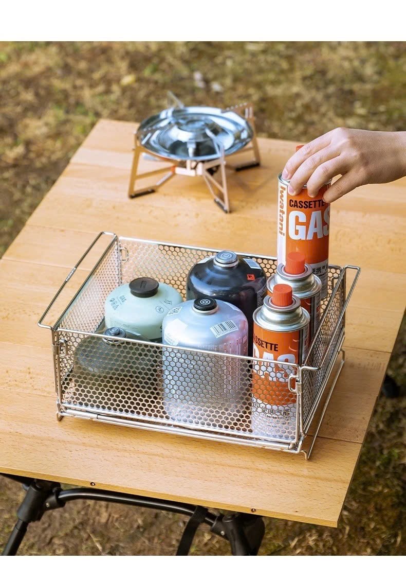 Giỏ lưới đa năng xếp gọn kết hợp với bàn IGT Campingmoon CK-24BF CK24BF