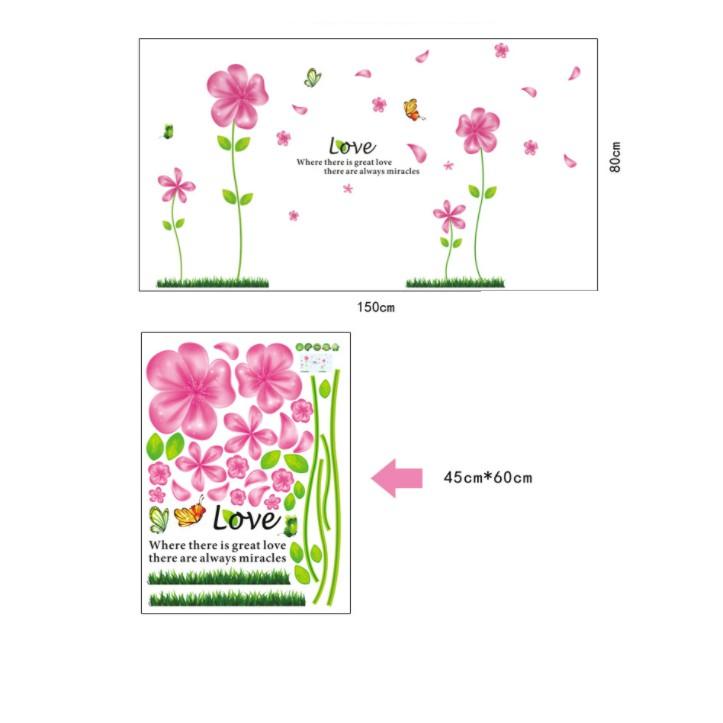 Decal trang trí tường Hoa hồng mẫu mới
