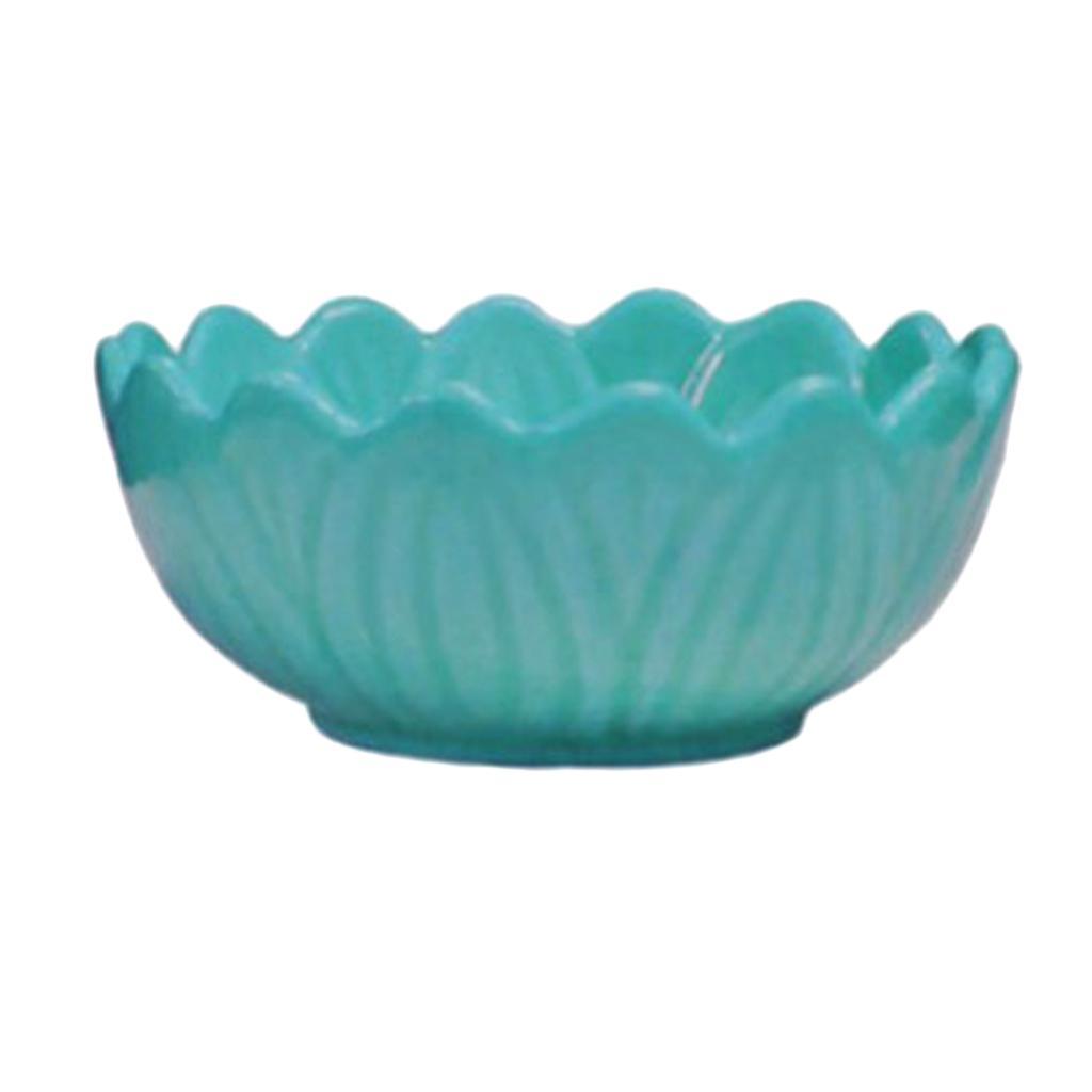 2 Pcs Replacement Ceramic Dish for Lamp Tart Oil Warmer Round 3.7" Blue