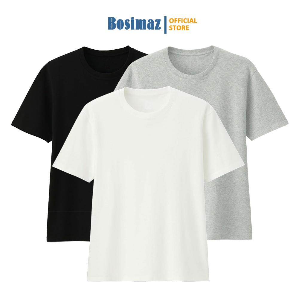 Áo thun Unisex Bosimaz TS111 cổ tròn tay lỡ phom rộng, thun POLY, vải đẹp dày, thoáng mát không xù lông.
