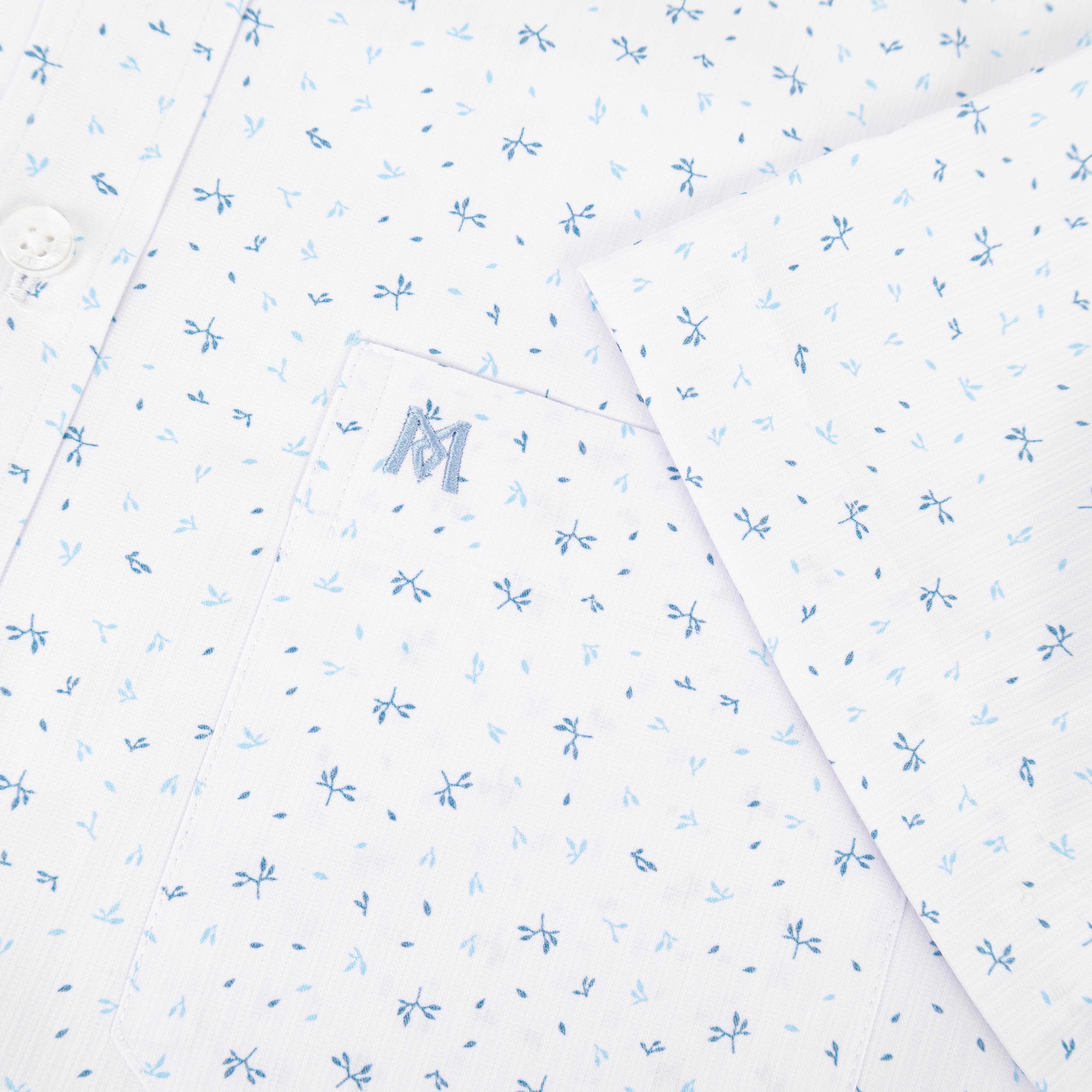 Áo sơ mi nam KHATOCO ngắn tay A1MN538S2-CNIN868-2711-N