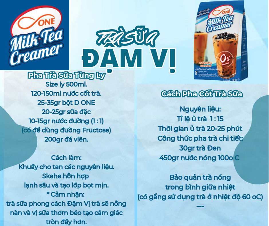 BỘT KEM TRÀ SỮA HIỆU D ONE - D ONE MILK TEA CREAMER