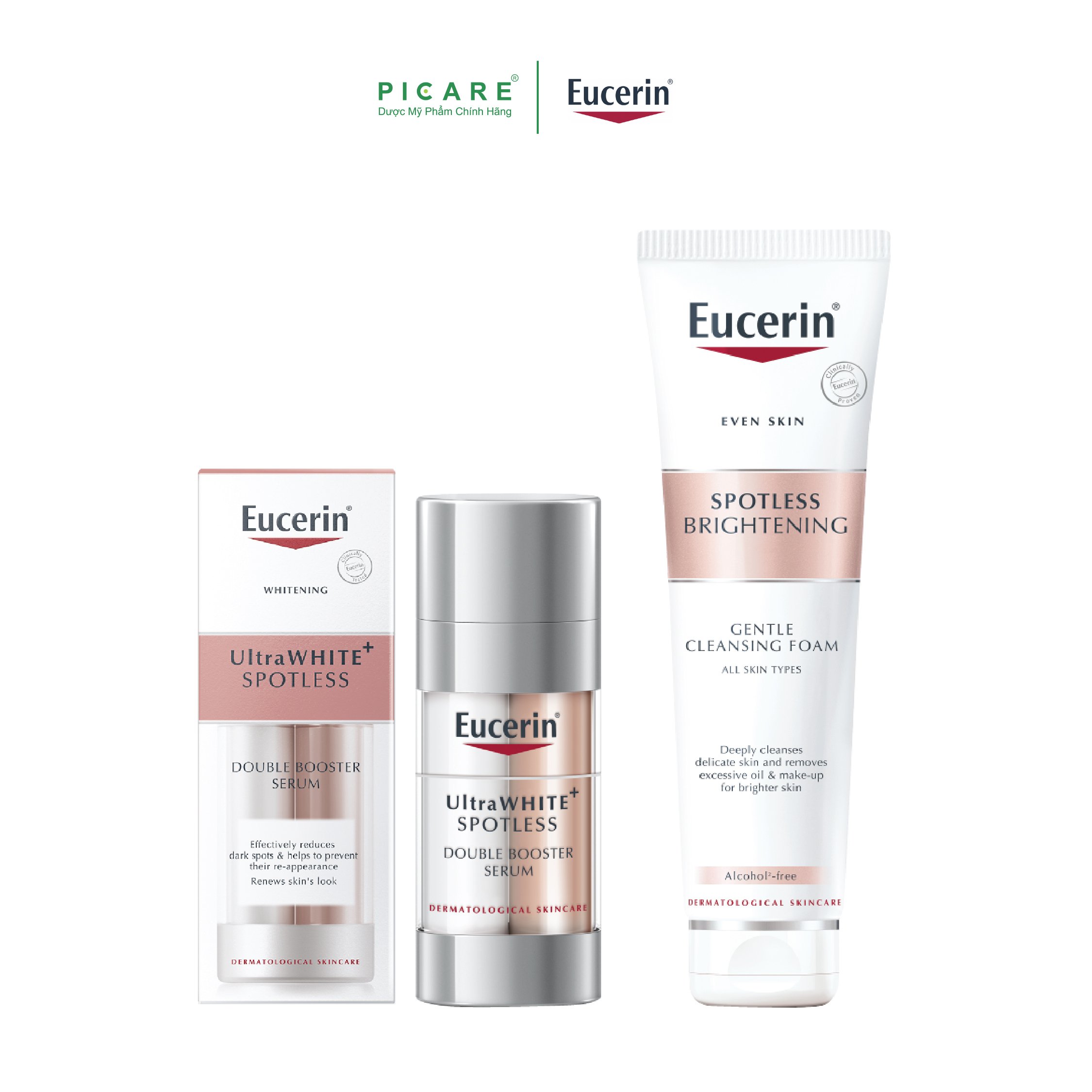 Tinh Chất Dưỡng Trắng Da Giảm Thâm Nám Eucerin Double Bosster Serum (30ml) Tặng Sữa Rửa Mặt Utra White