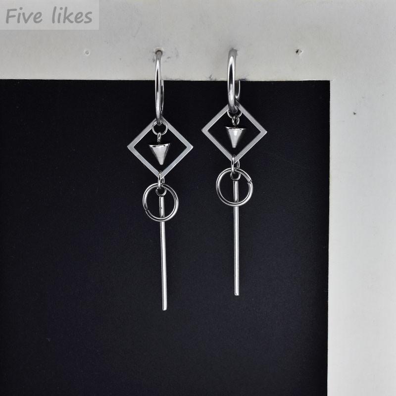 Bông tai nam nữ hình học unisex