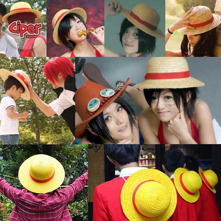 Mũ, nón mũ rơm cosplay luffy - Cosplay One Piece - nón luffy, mũ luffy