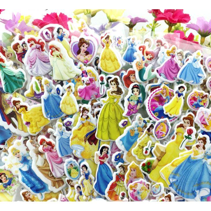 Nhãn Dán Sticker Trang Trí Hoạt Hình Công Chúa Disney (Giao Ngẫu Nhiên)