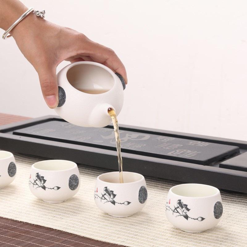 Bộ ấm chén pha trà Định Châu Hoa Sen