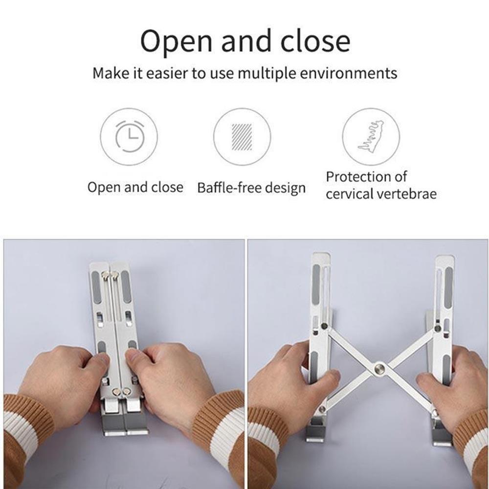 Đế nhôm cao cấp hỗ trợ tản nhiệt cho Laptop, Macbook gồm 7 mức điều chỉnh độ nghiêng tùy ý