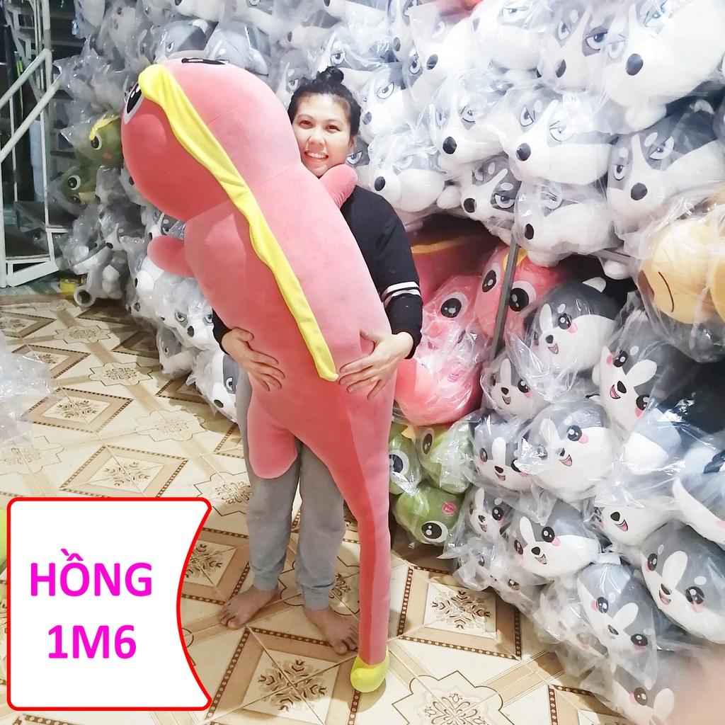 Gấu bông Khủng Long Nhồi Bông 1m2 1m6 dùng làm gối ôm ngủ, quà tặng sinh nhật bạn gái