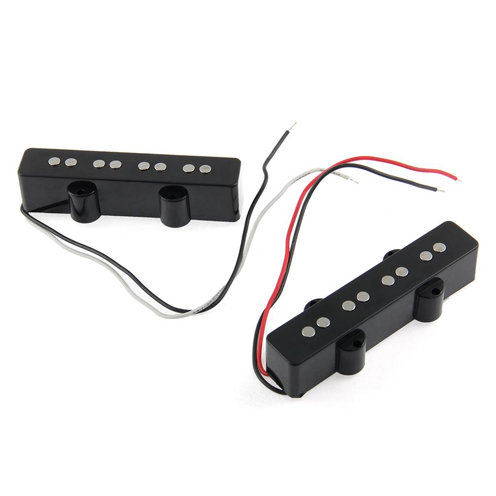 Sunnimix 2 Cái 4 Dây Noiseless Mở Phong Cách Bán Cho Jazz Bass Guitar Thay Thế Phần Đen